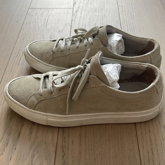 Common Projects Achilles Lace Up Sneakers Nude Size EU 37 Women - Picture 5 of 6